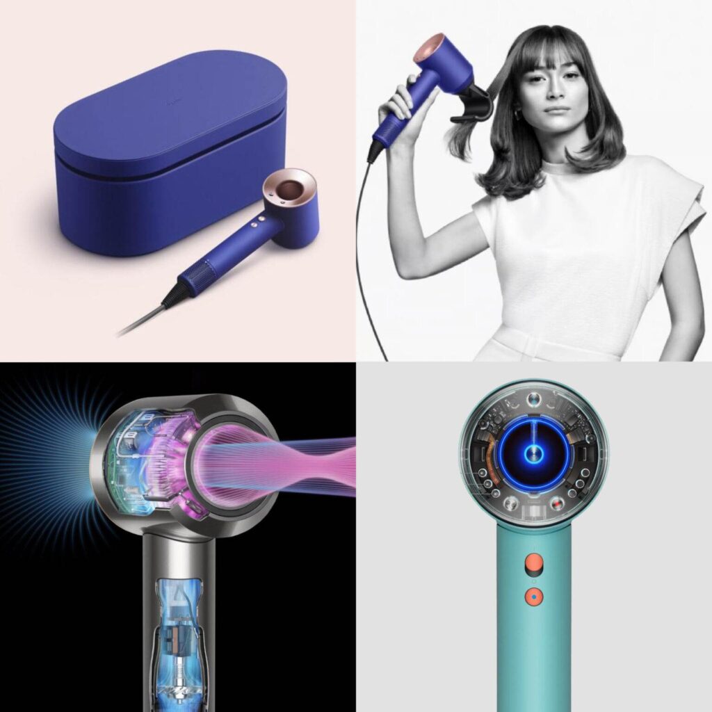 Фен Dyson Supersonic HD07 (Vinca blue / Rosé) с кожаным кейсом